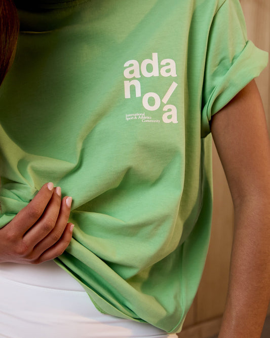 Ace Short Sleeve Oversized T-shirt - Kiwi Green/Marshmallow White