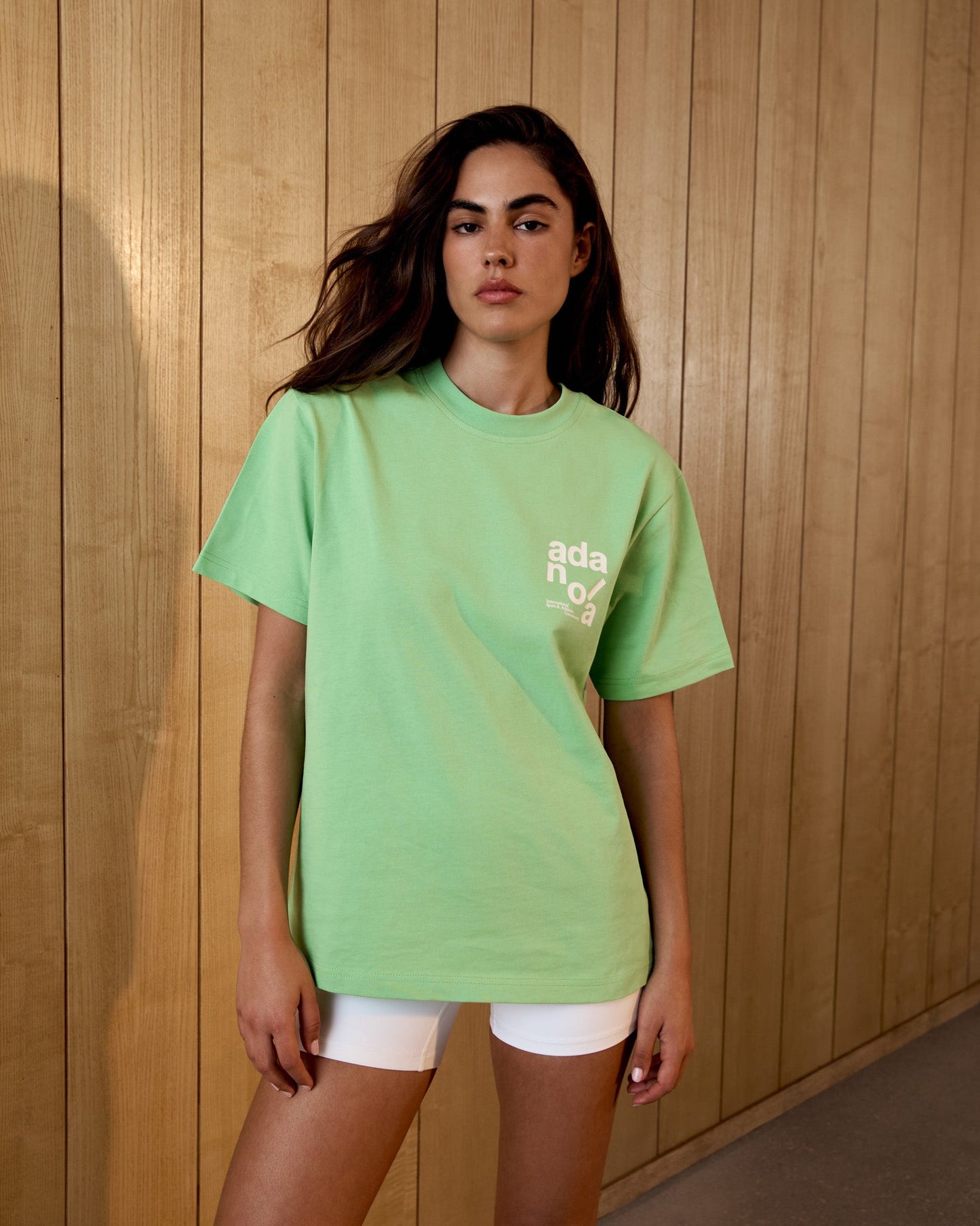 Ace Short Sleeve Oversized T-shirt - Kiwi Green/Marshmallow White