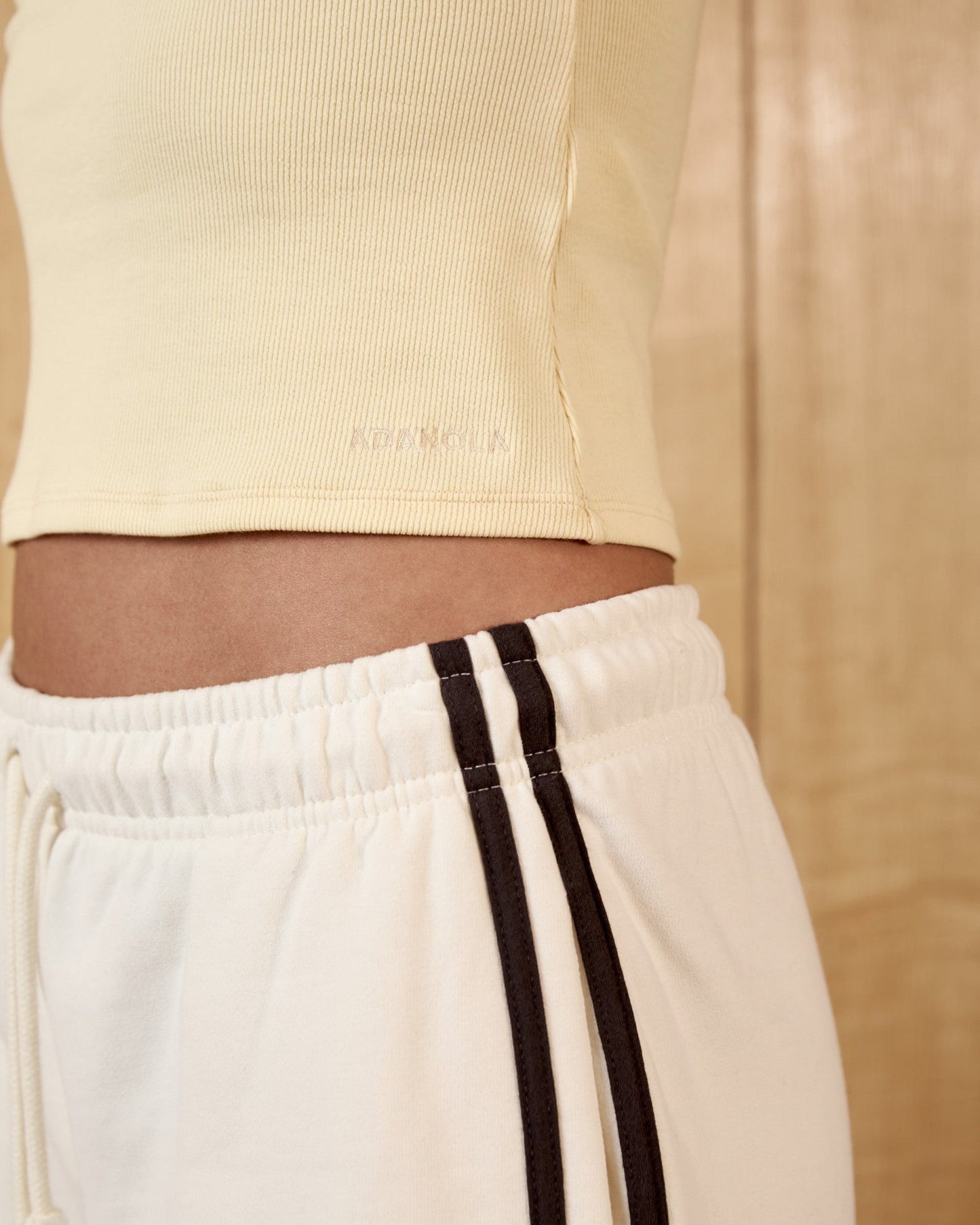 Rib V Neck Tank Top - Butter Yellow