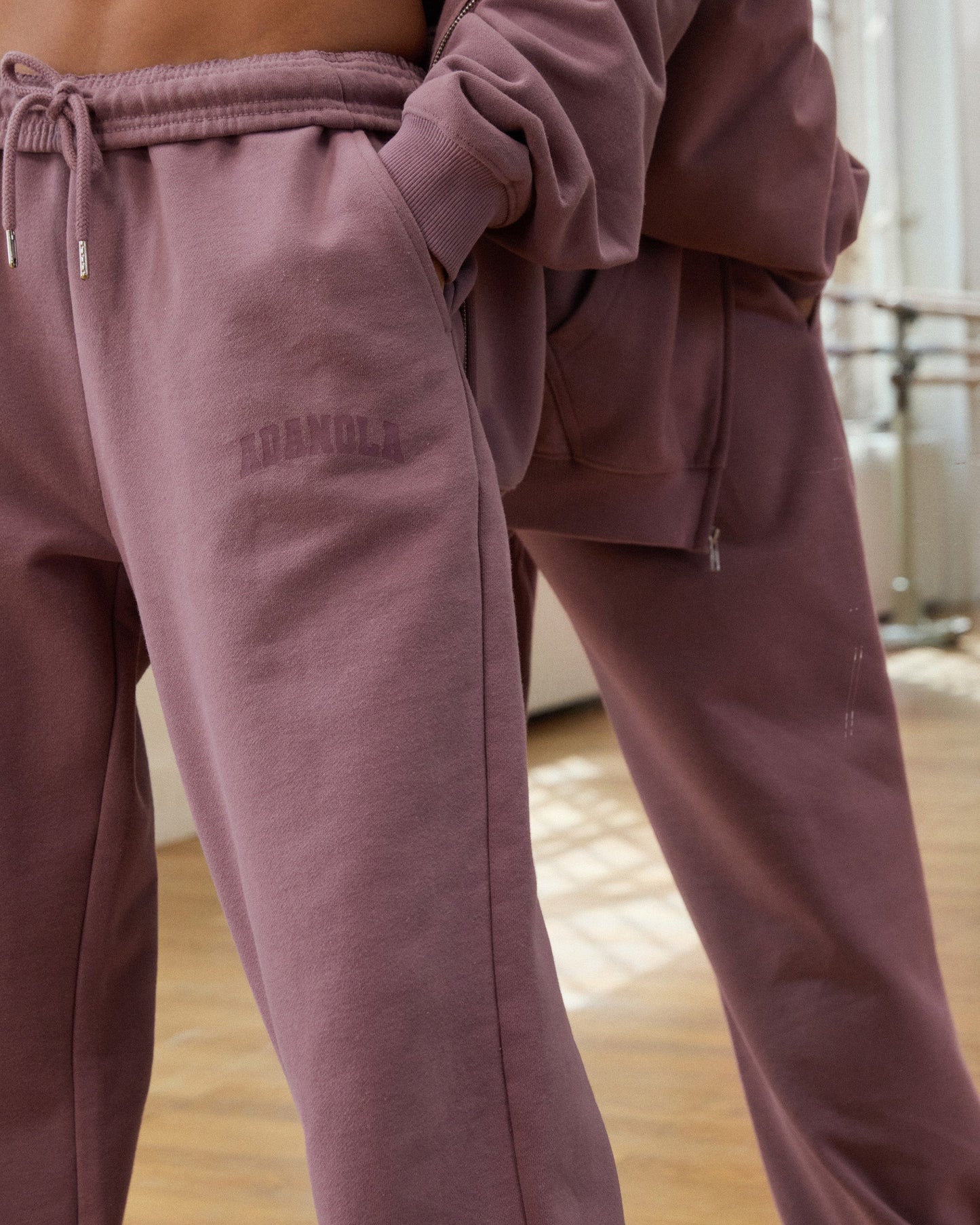 Varsity Straight Leg Sweatpants - Dusk Purple
