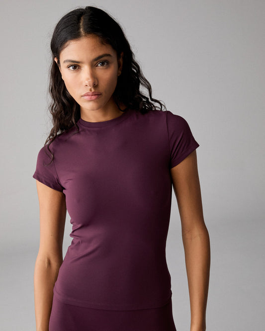Ultimate Short Sleeve Top - Dark Cherry