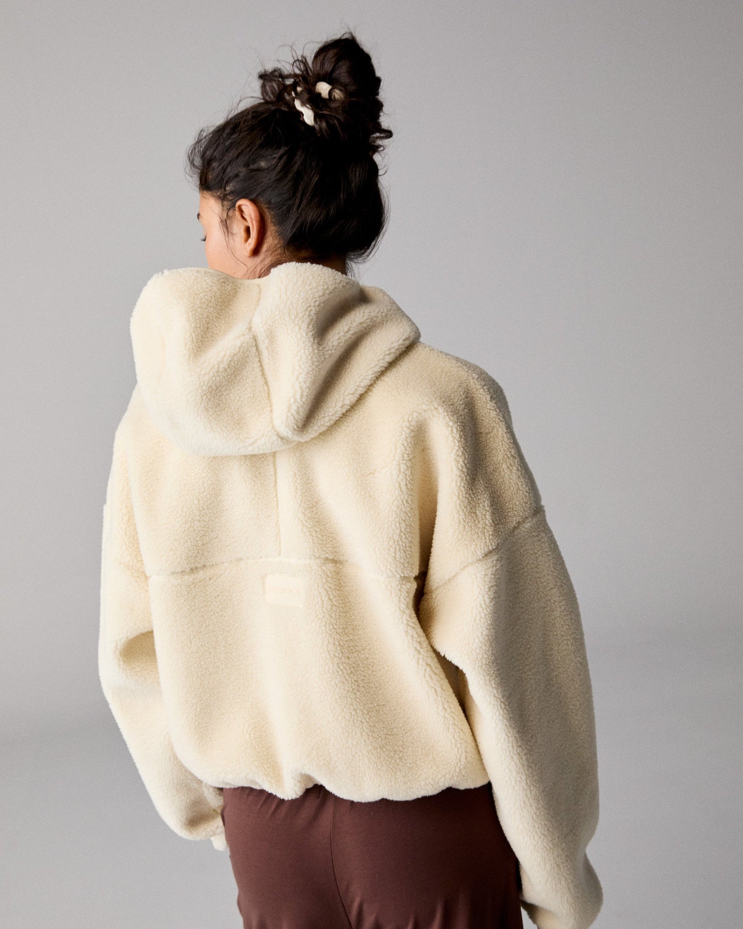 Hooded Borg Bomber Jacket - Marshmallow White