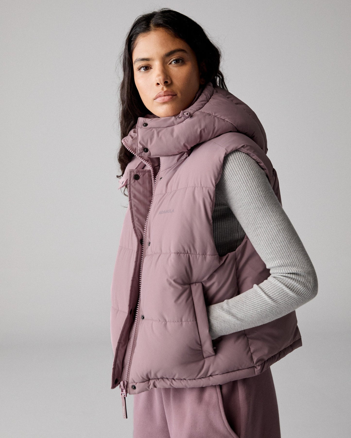 Hooded Puffer Gilet - Dusk Purple