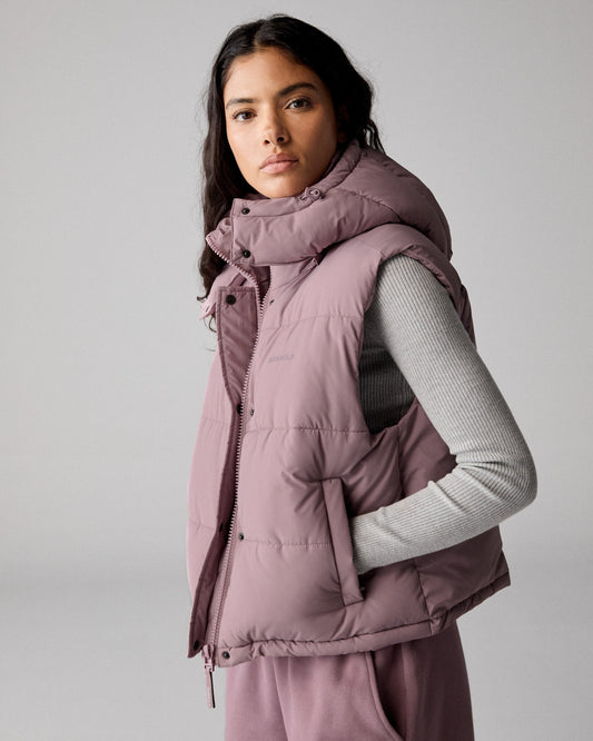 Hooded Puffer Gilet - Dusk Purple