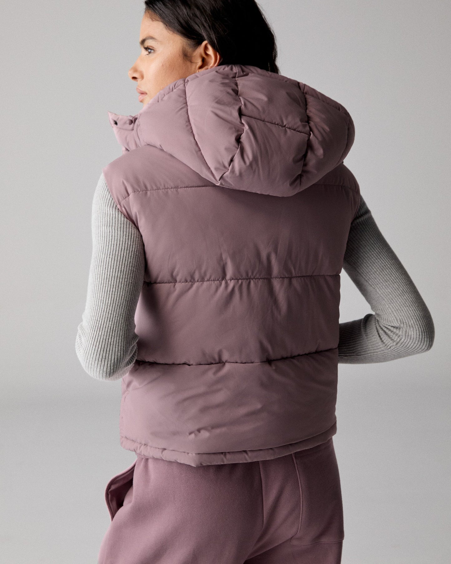 Hooded Puffer Gilet - Dusk Purple