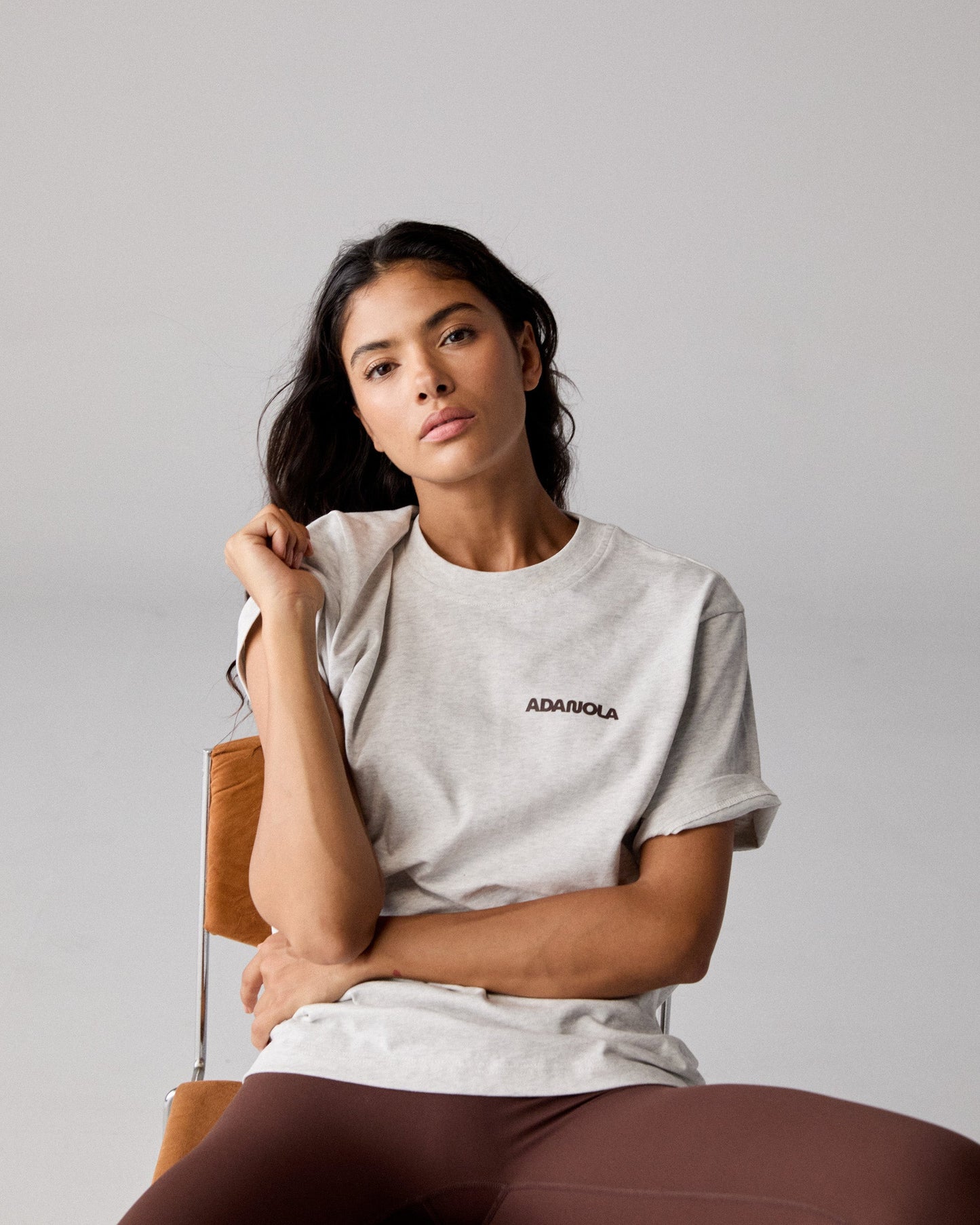 Movement Short Sleeve Oversized T-shirt - Light Grey Melange