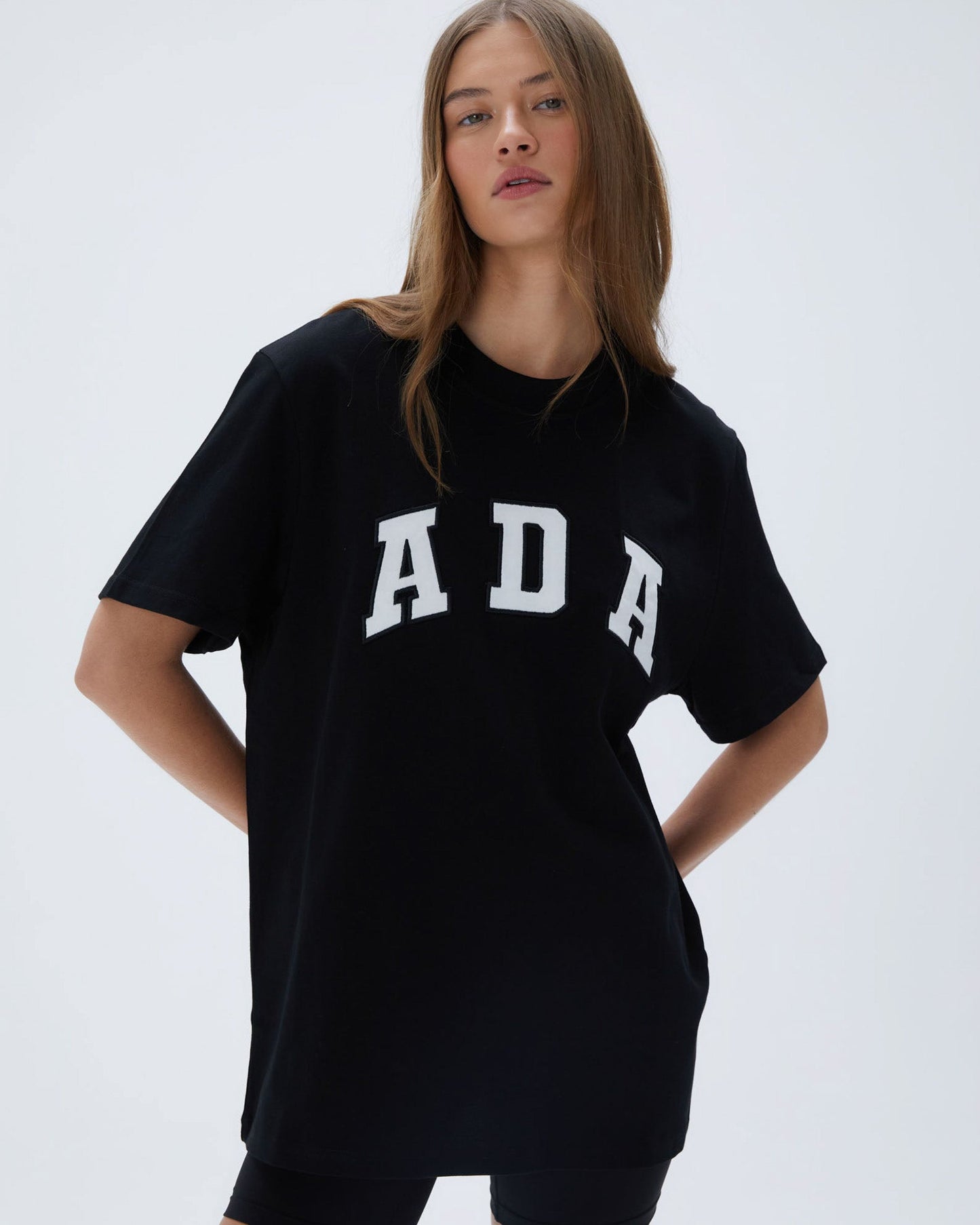 ADA Short Sleeve Oversized T-shirt - Black/White