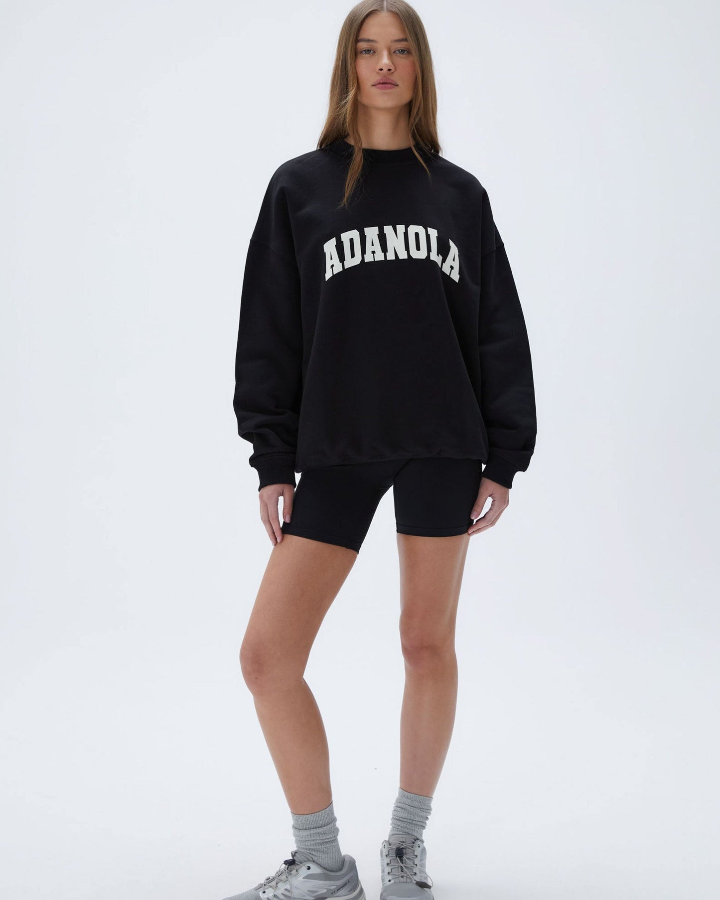 Varsity Oversized Sweatshirt - Black