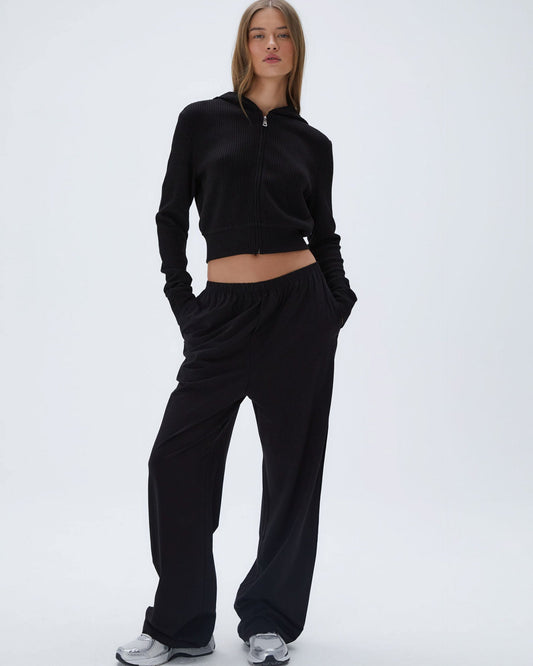 Modal Cotton Pants - Black