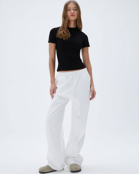 Cotton Pull on Pants - White
