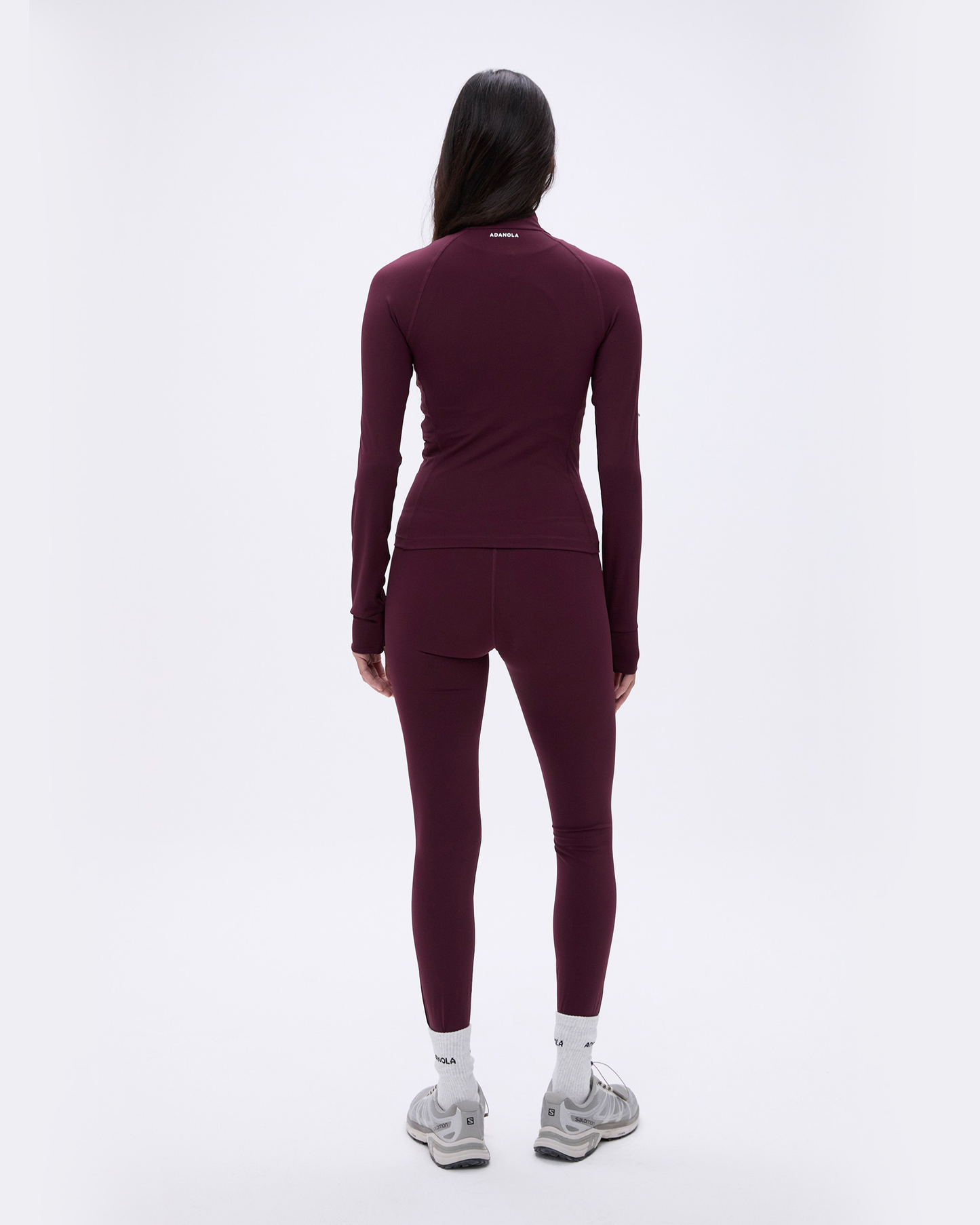 Ultimate Long Sleeve Quarter Zip Top  - Dark Cherry