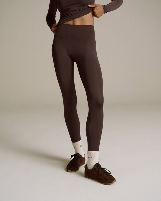 Ultimate Gloss Leggings - Chocolate Brown