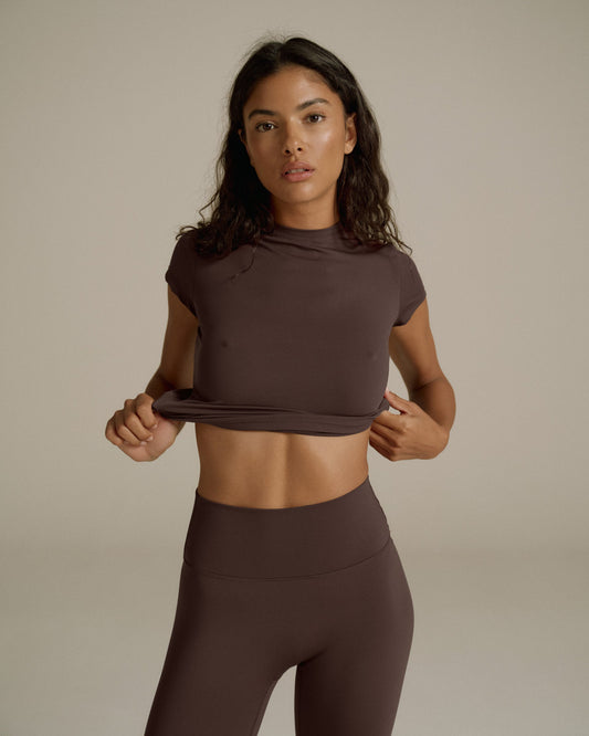 Ultimate Short Sleeve Top - Chocolate Brown