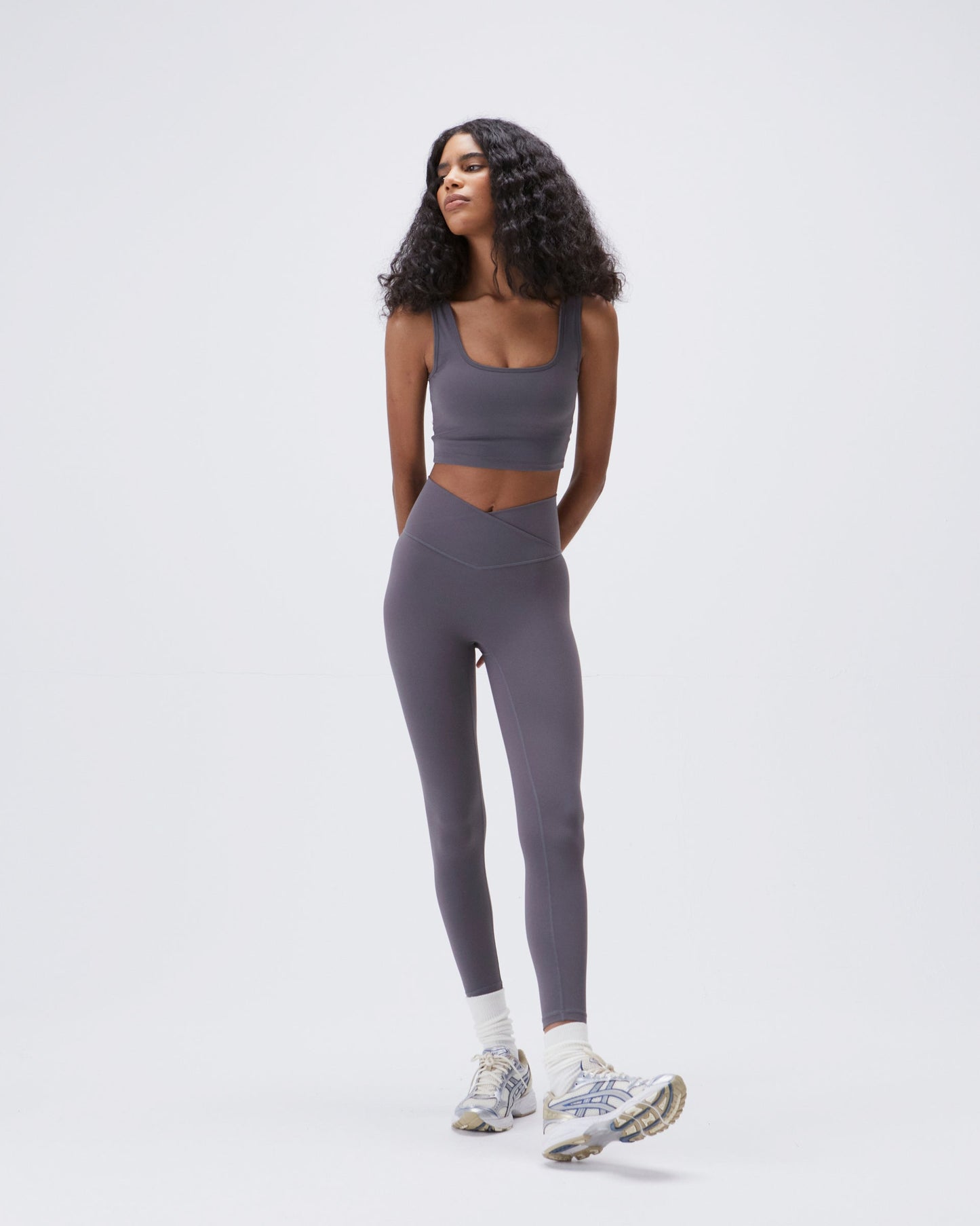 Ultimate Wrap Over Leggings - Dark Grey