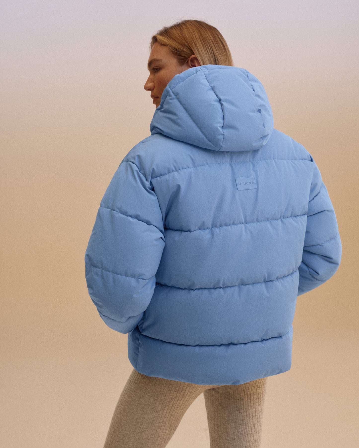 Hooded Puffer Jacket - Ice Blue