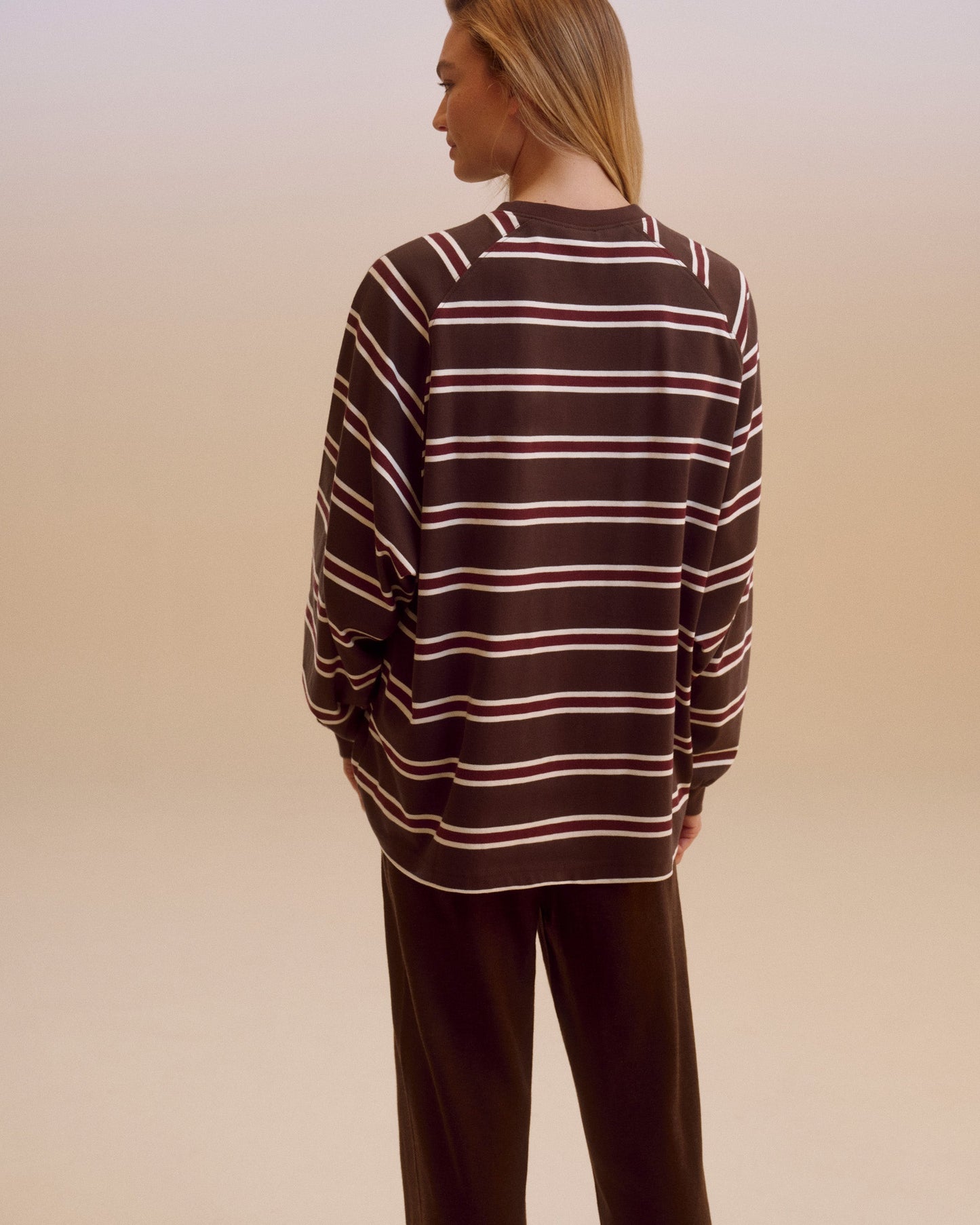 Stripe Long Sleeve T-shirt - Coffee Bean Stripe