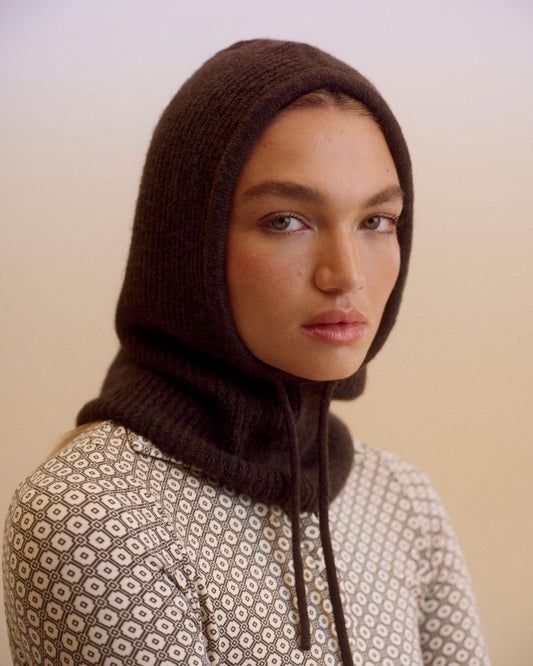 Knitted Balaclava - Coffee Bean