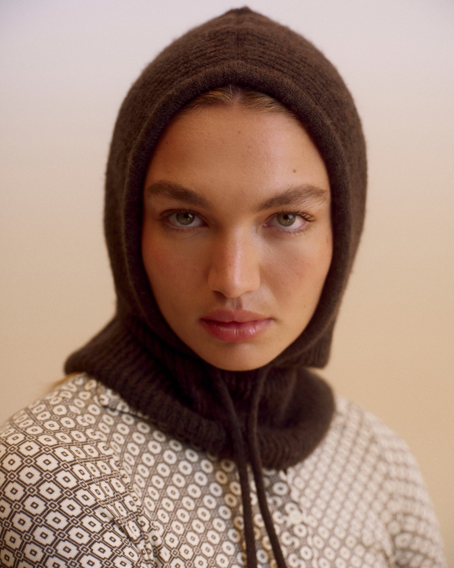 Knitted Balaclava - Coffee Bean