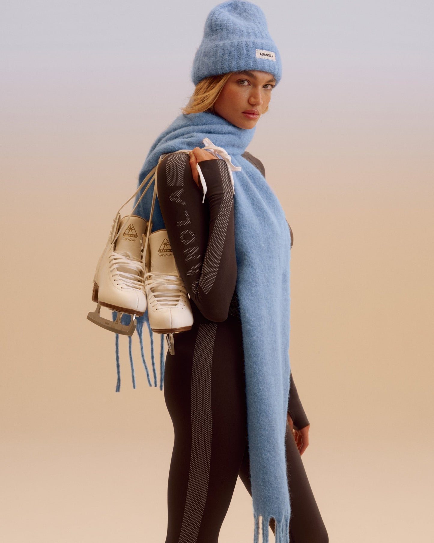 Brushed Scarf - Ice Blue