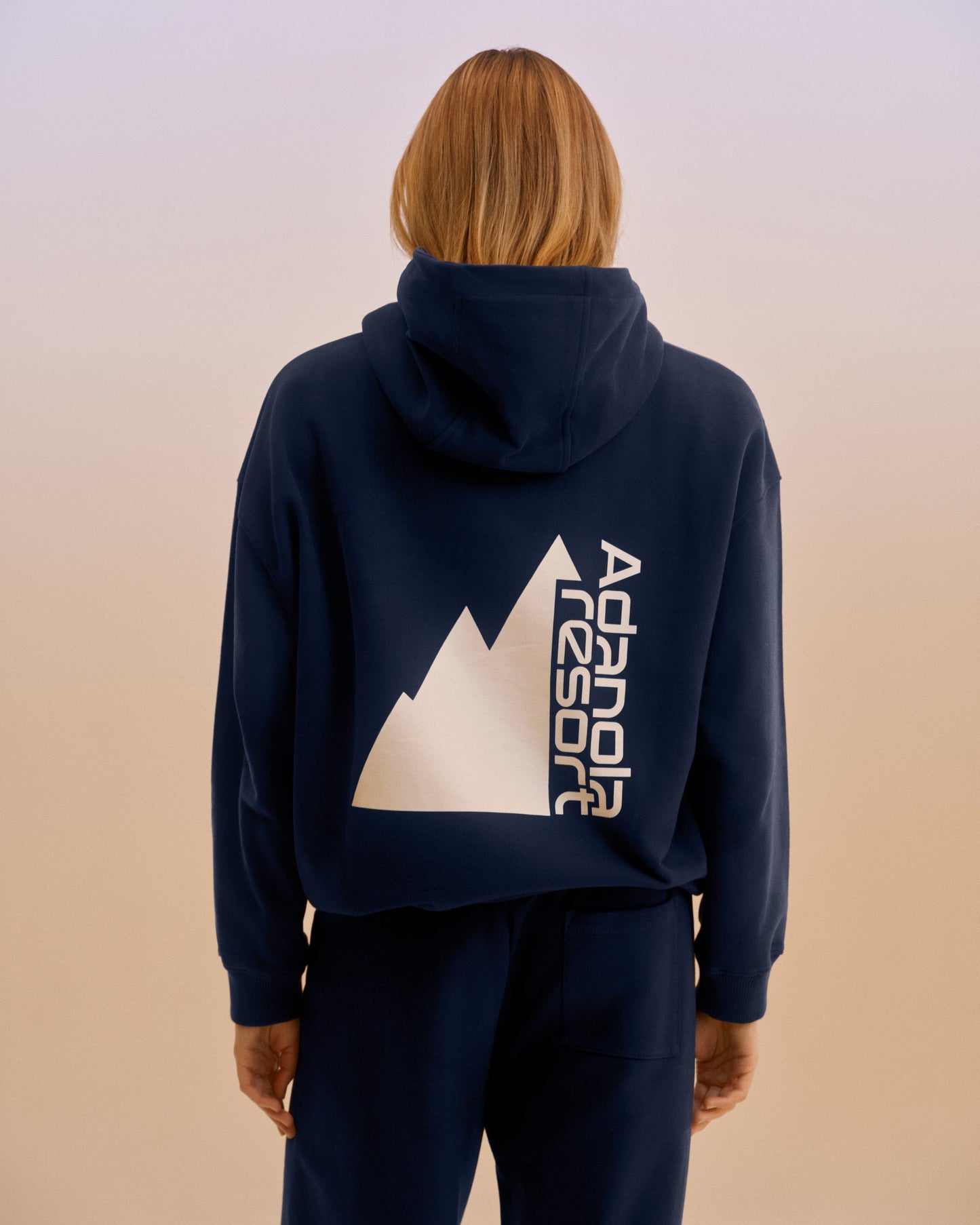 Peaks Oversized Hoodie - Navy Blue