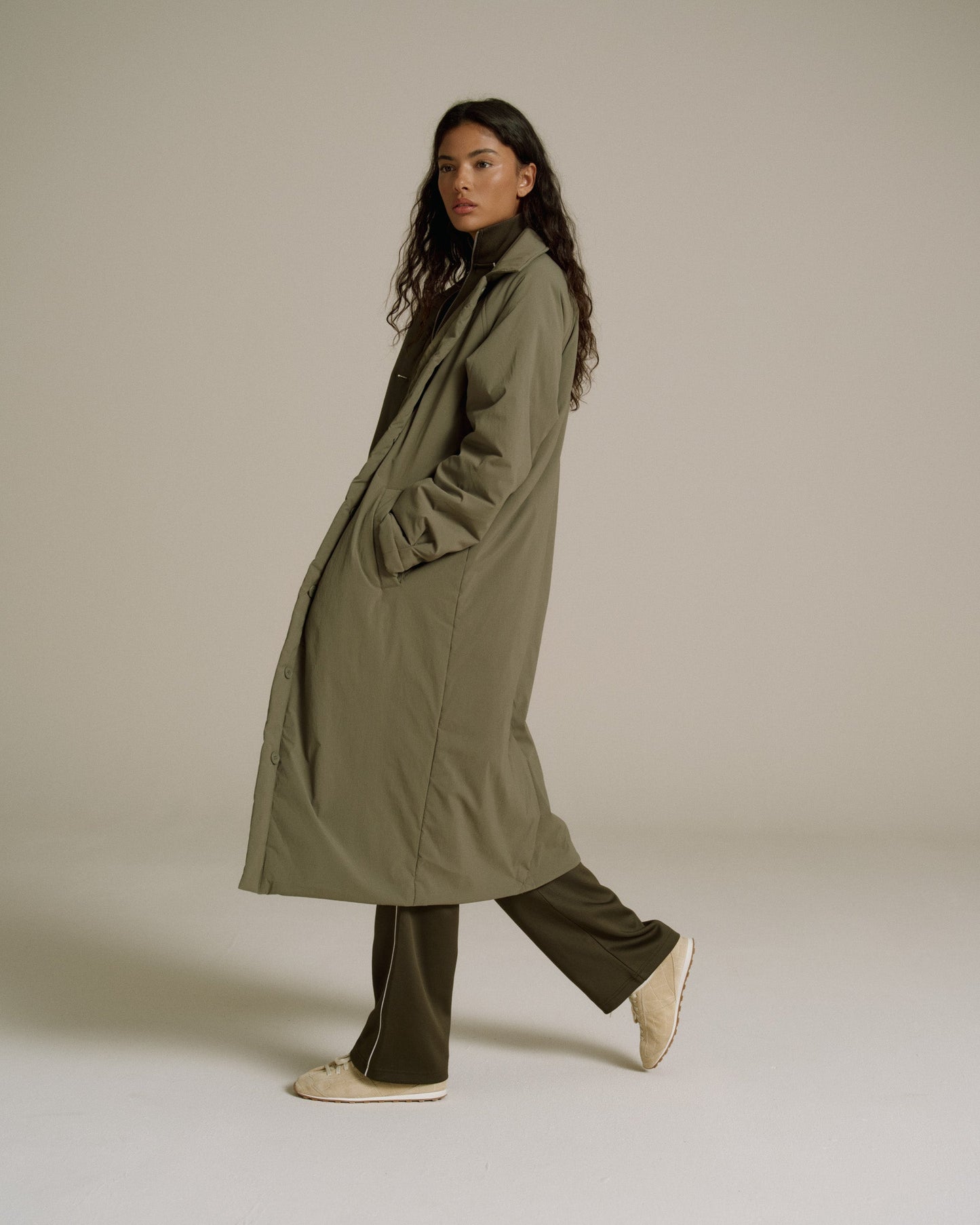 Padded Coach Jacket - Khaki