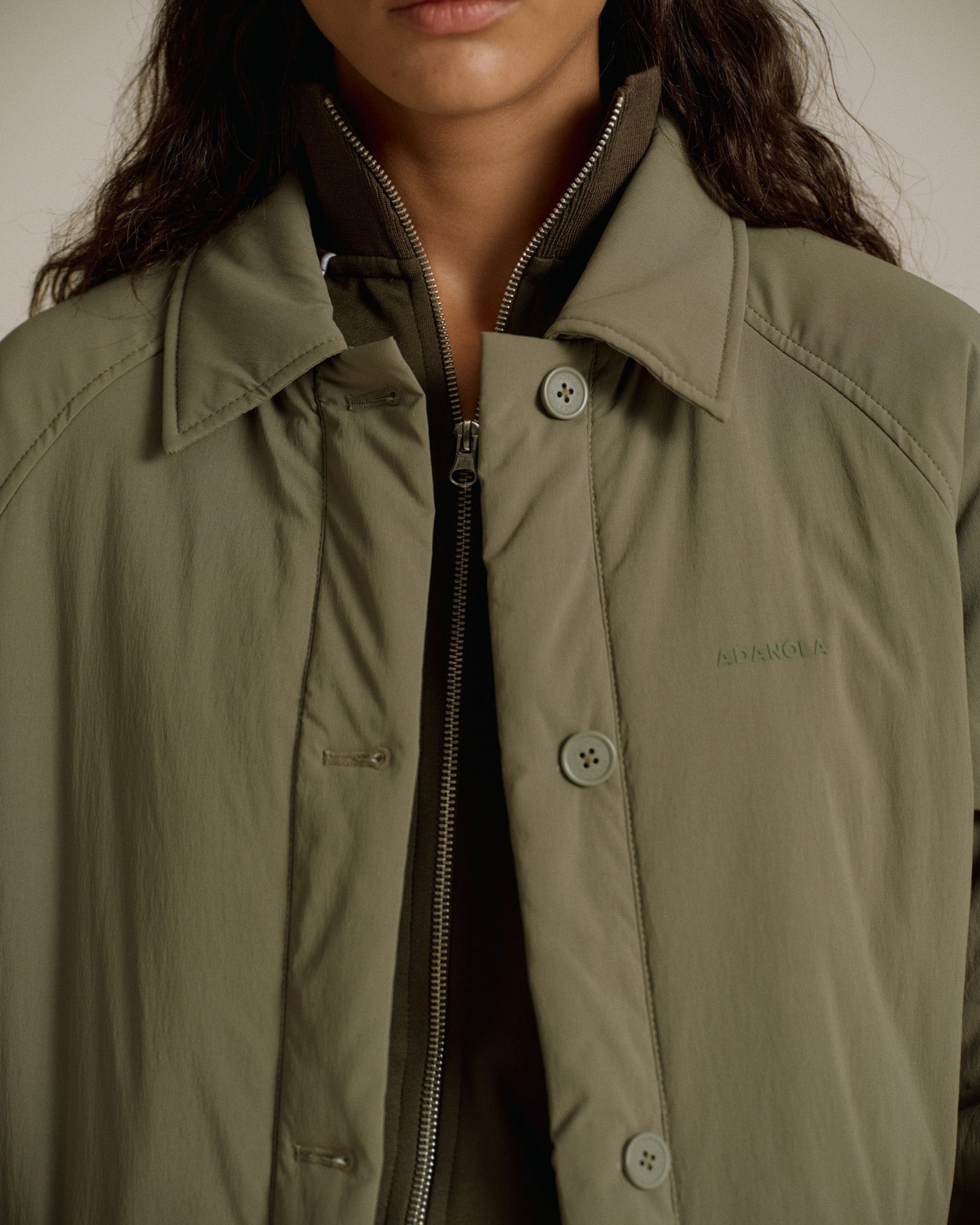 Padded Coach Jacket - Khaki