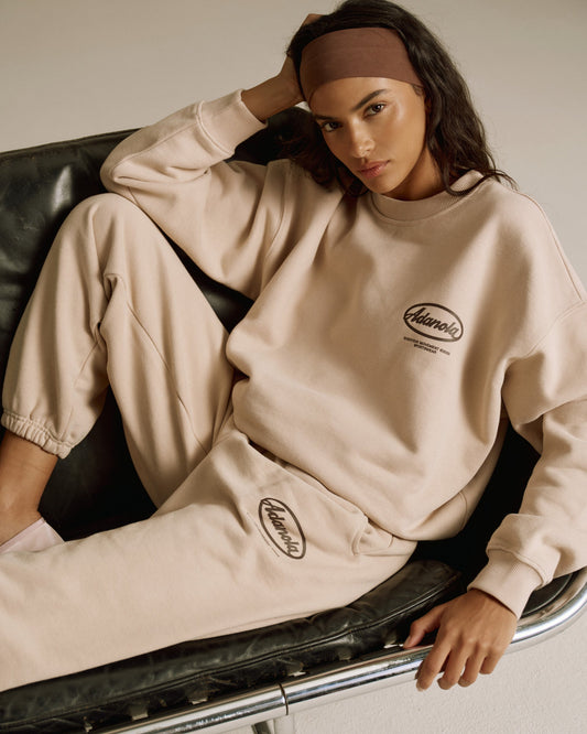 Signature Oversized Sweatshirt - Almond