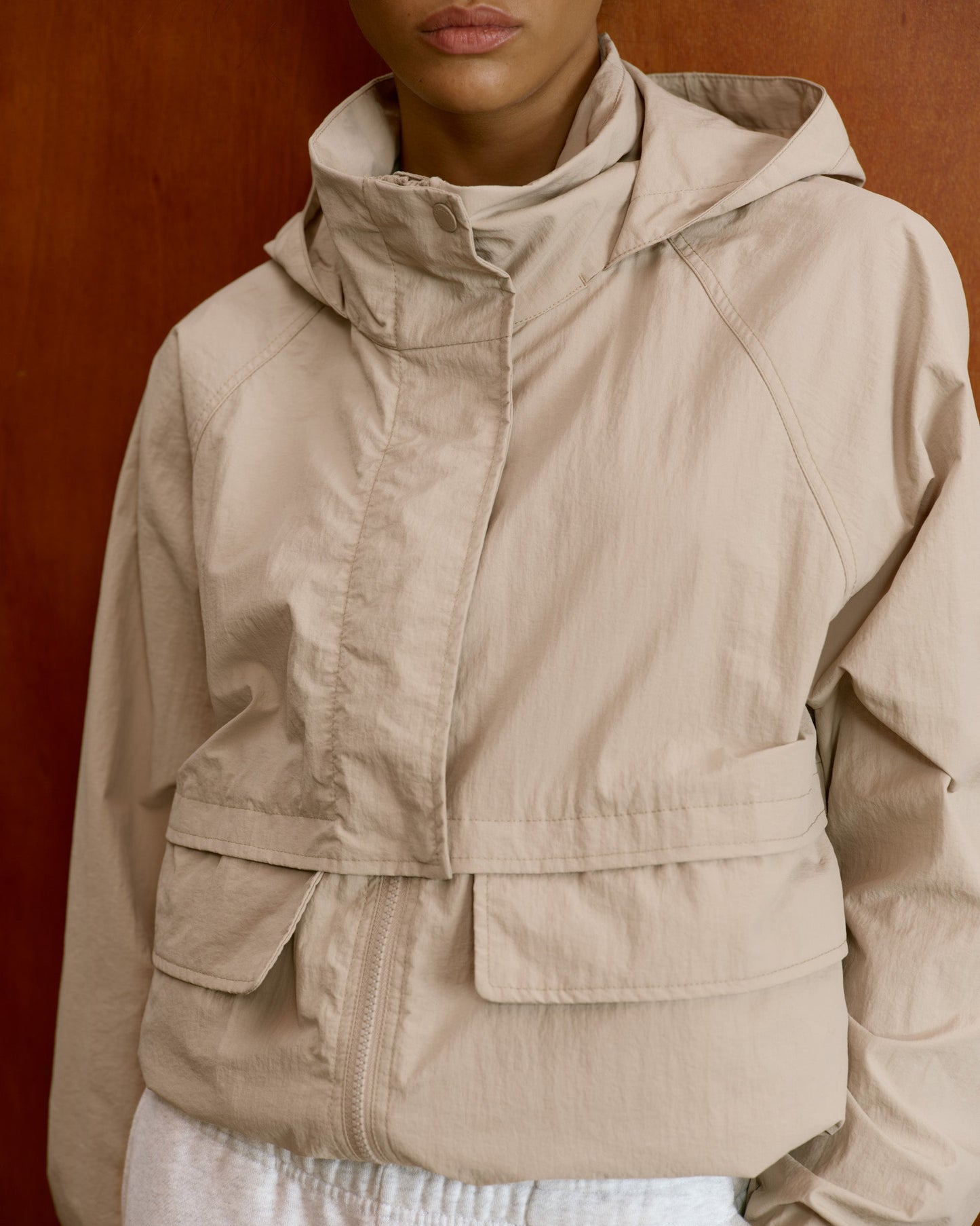 Storm Flap Rain Jacket - Almond