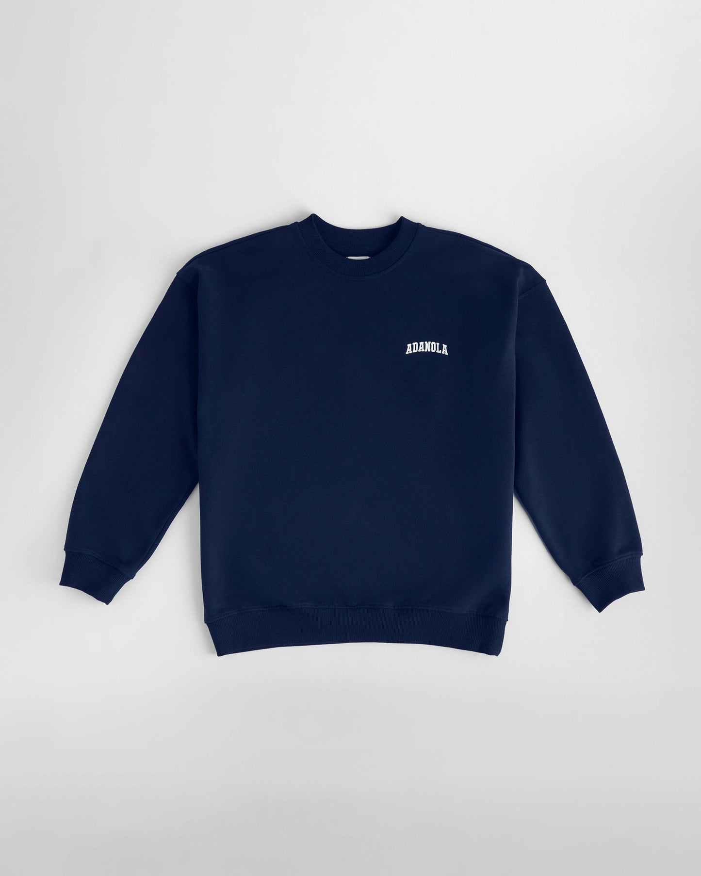 Varsity Oversized Sweatshirt - Navy Blue/Marshmallow White