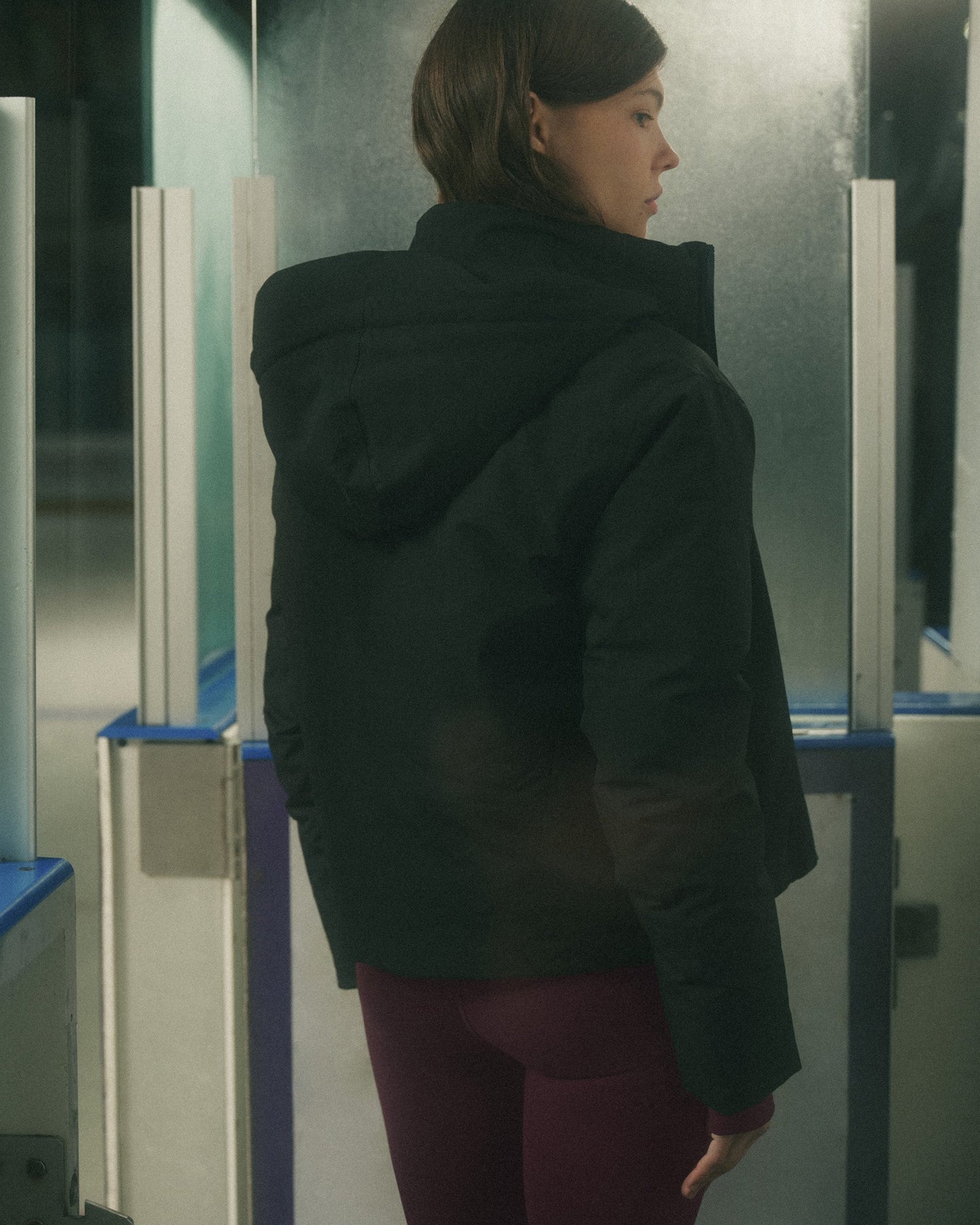 Hooded Tech Jacket - Black