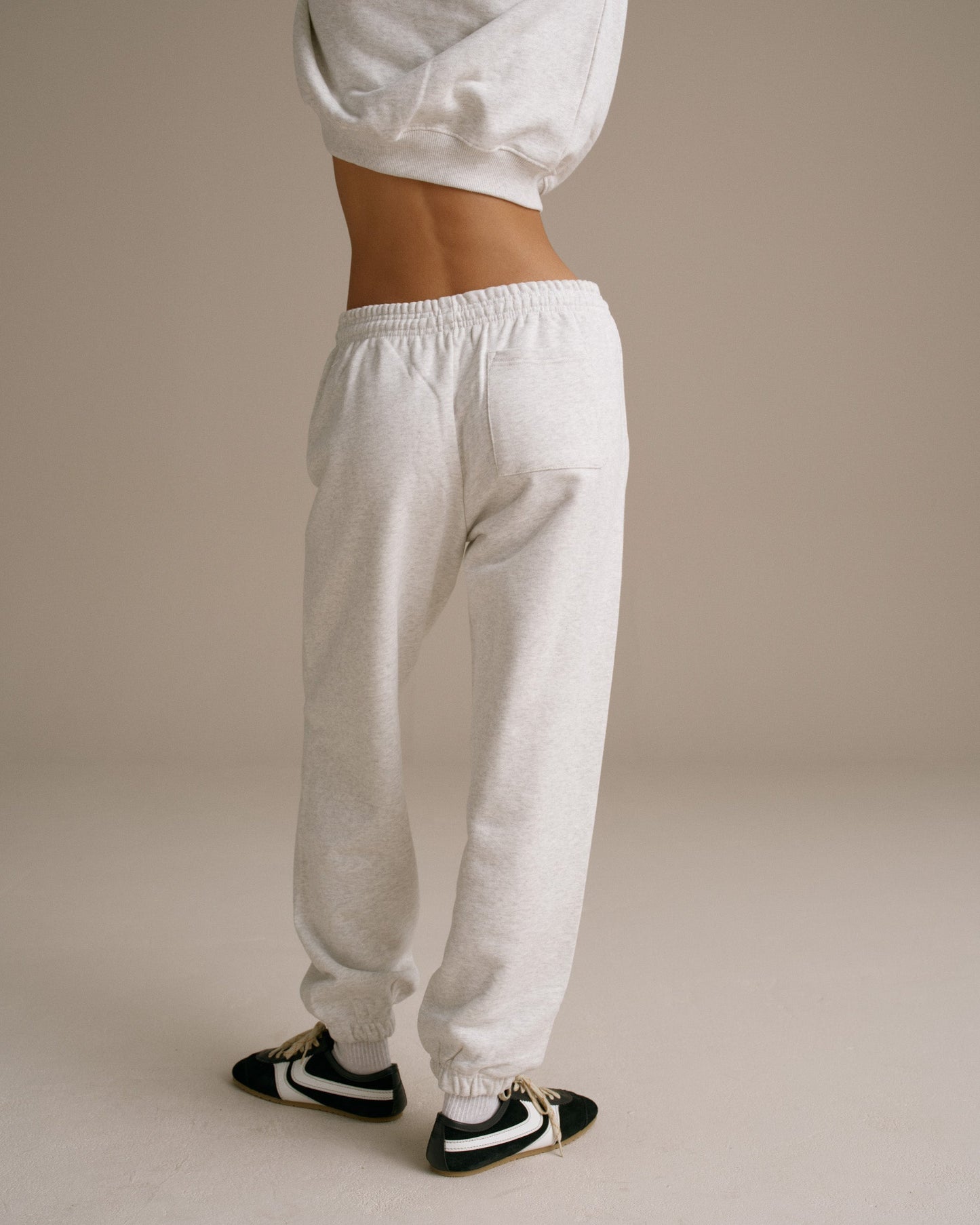 Varsity Sweatpants - Light Grey Melange/Black