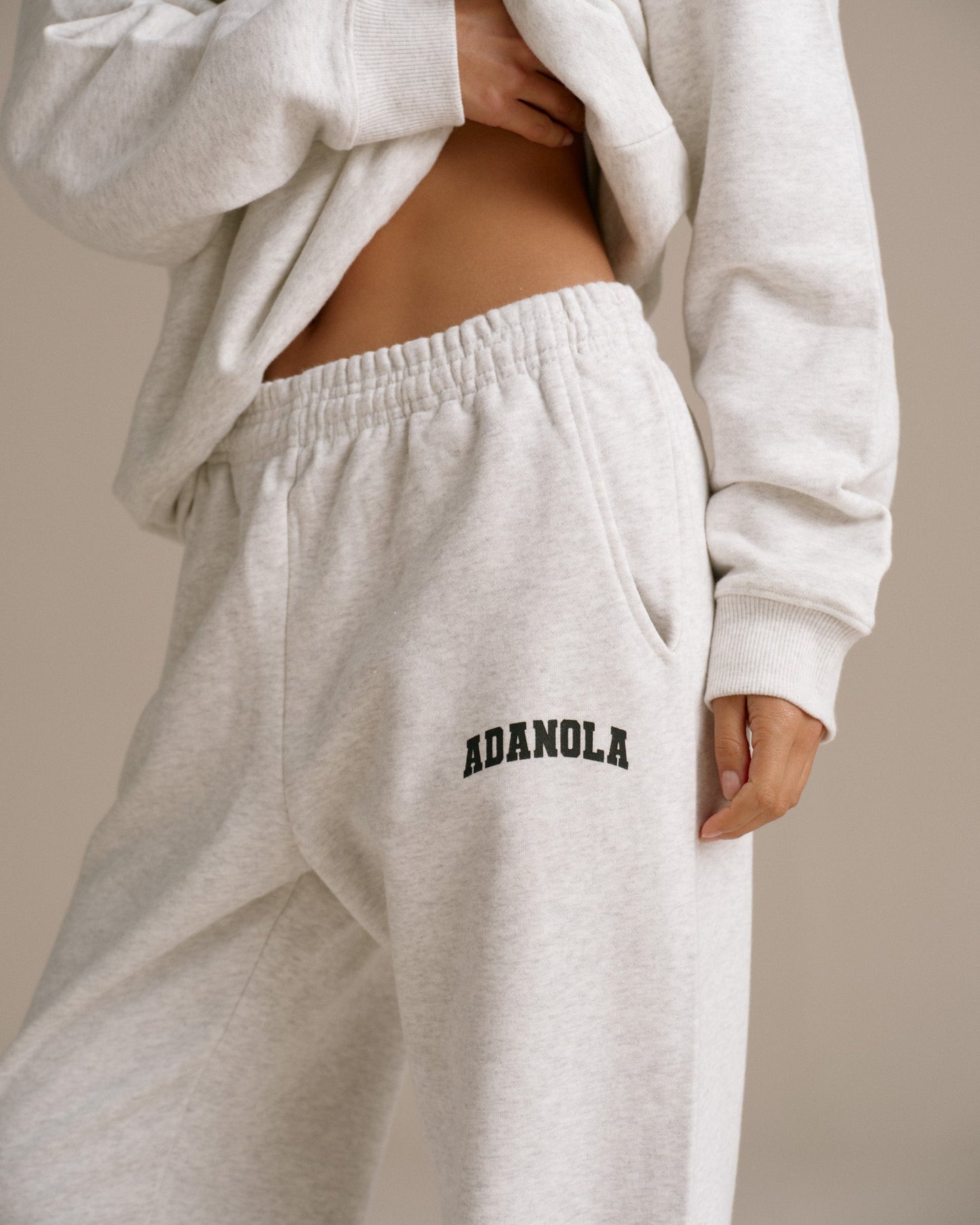 Varsity Sweatpants - Light Grey Melange/Black