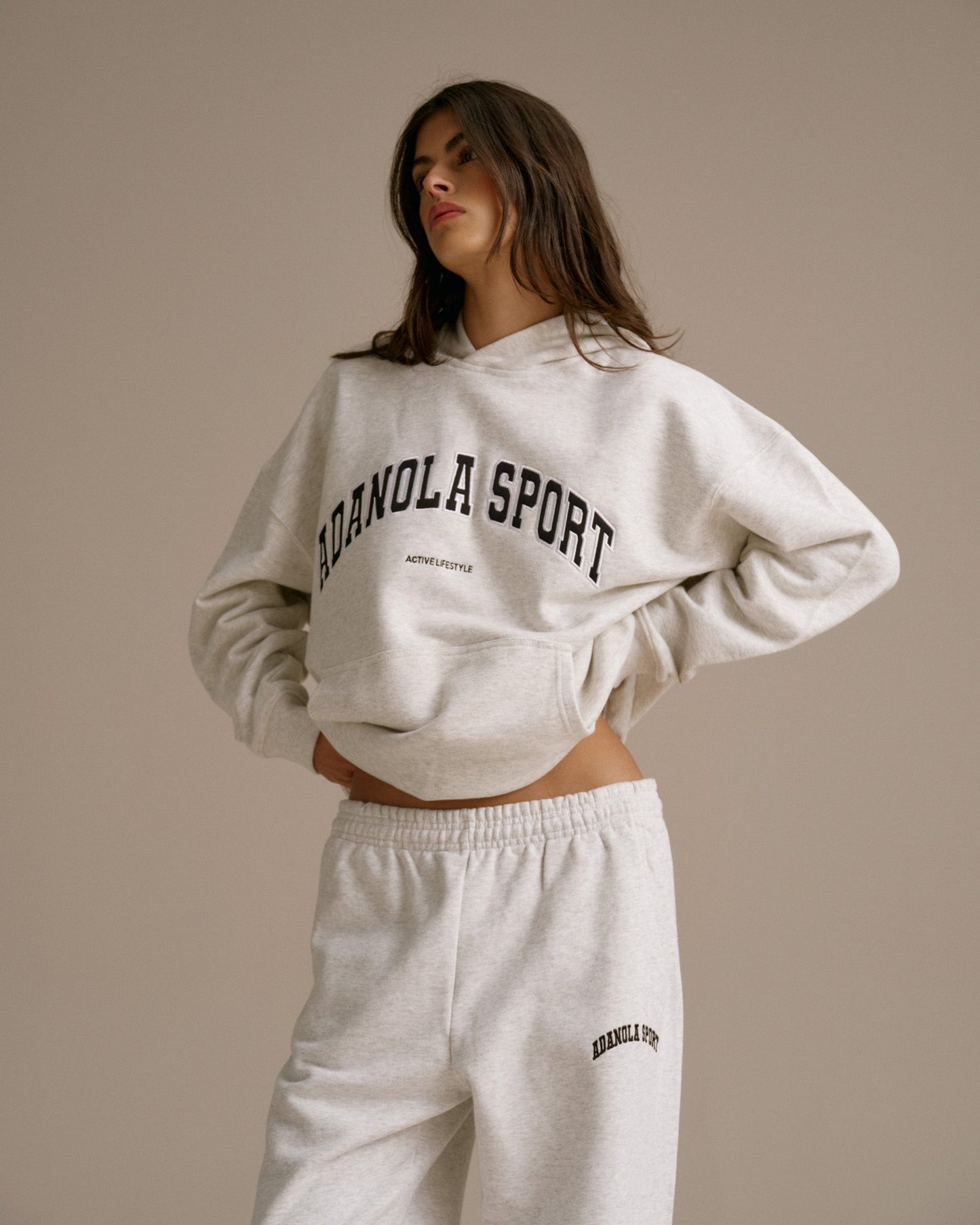 AS Oversized Hoodie - Light Grey Melange