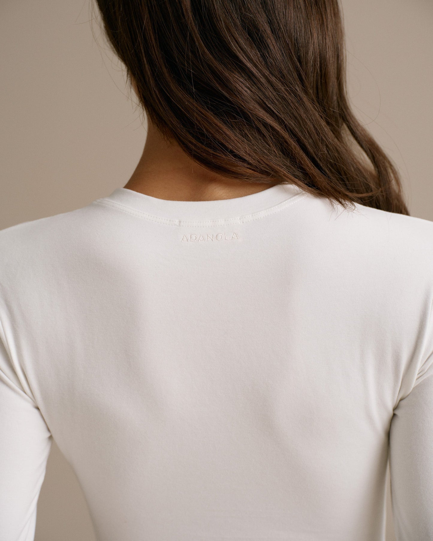Cotton Long Sleeve Top - White