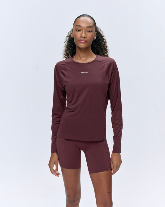 Lightweight Running Long Sleeve T-Shirt - Burgundy