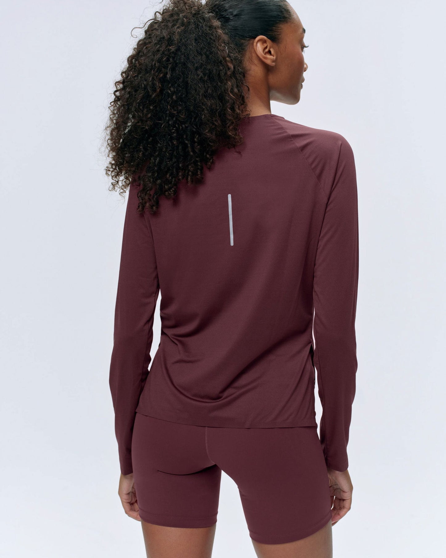 Lightweight Running Long Sleeve T-Shirt - Burgundy