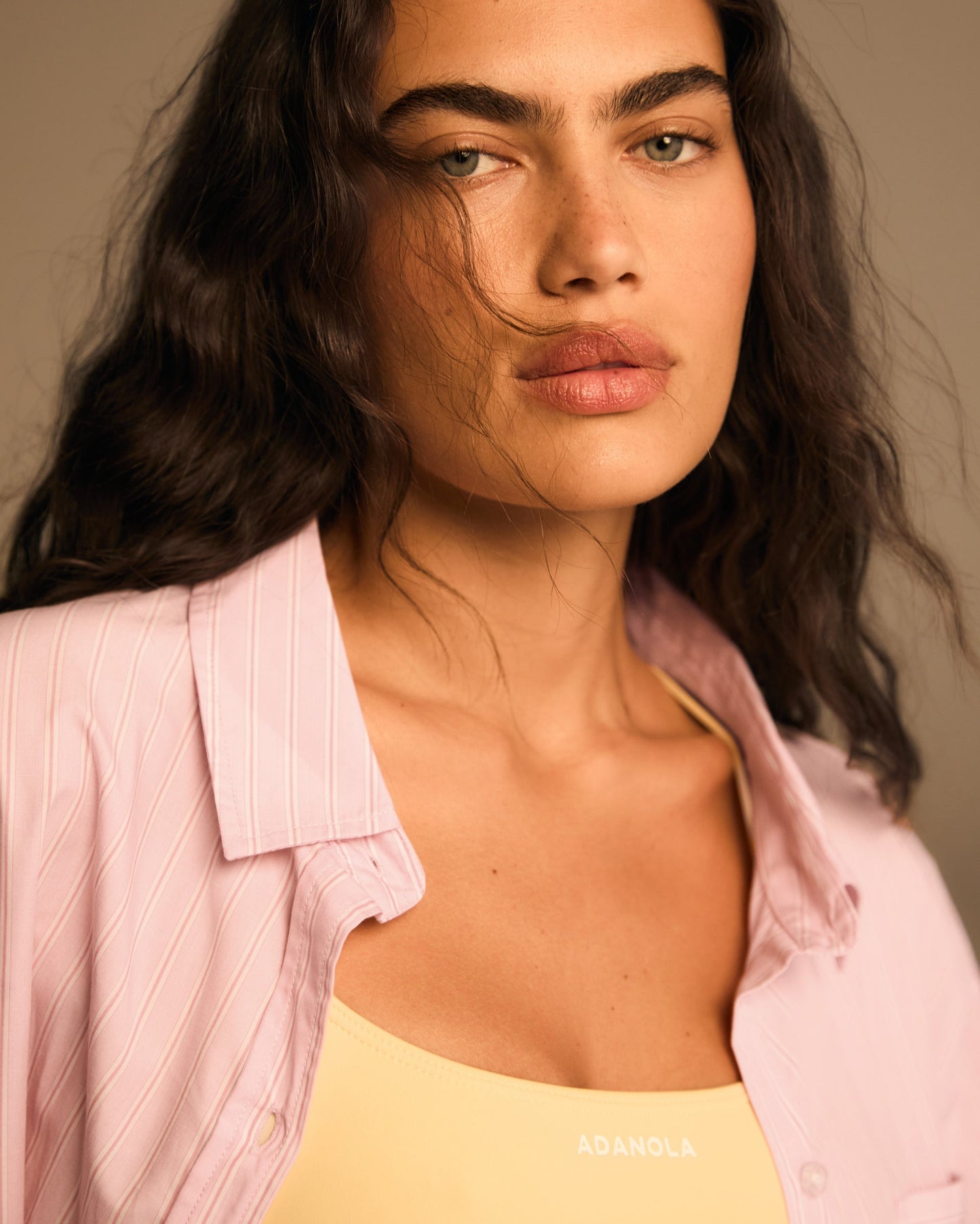 Cotton Stripe Oversized Shirt - Pink/White