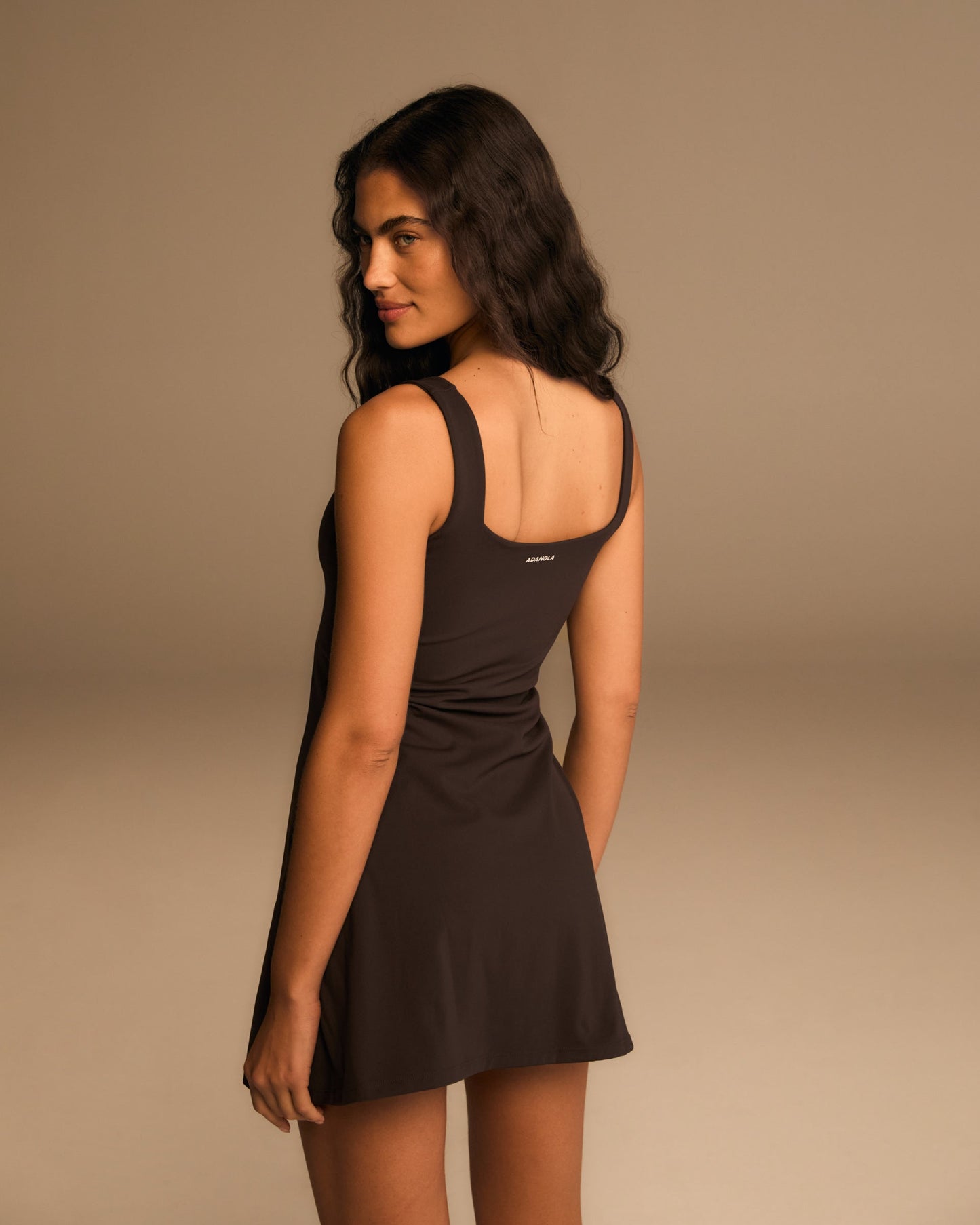 Ultimate Square Neck Dress - Coffee Bean