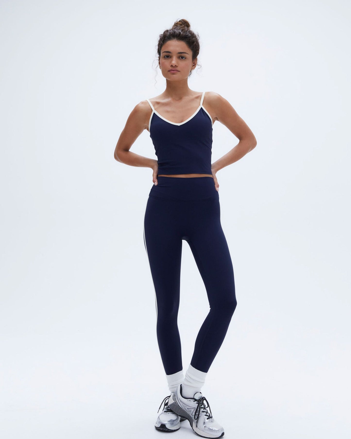 Ultimate Piping Leggings - Navy Blue/Marshmallow