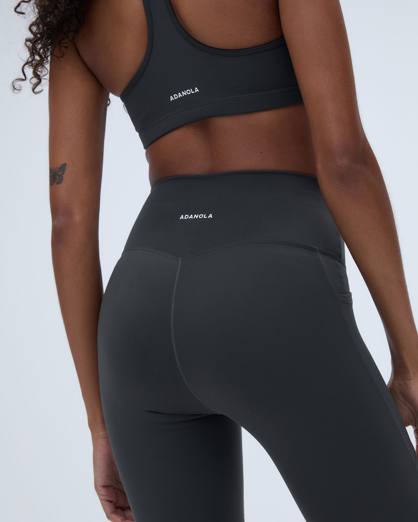 Ultimate Seam Detail Zip Pocket Leggings - Graphite Grey