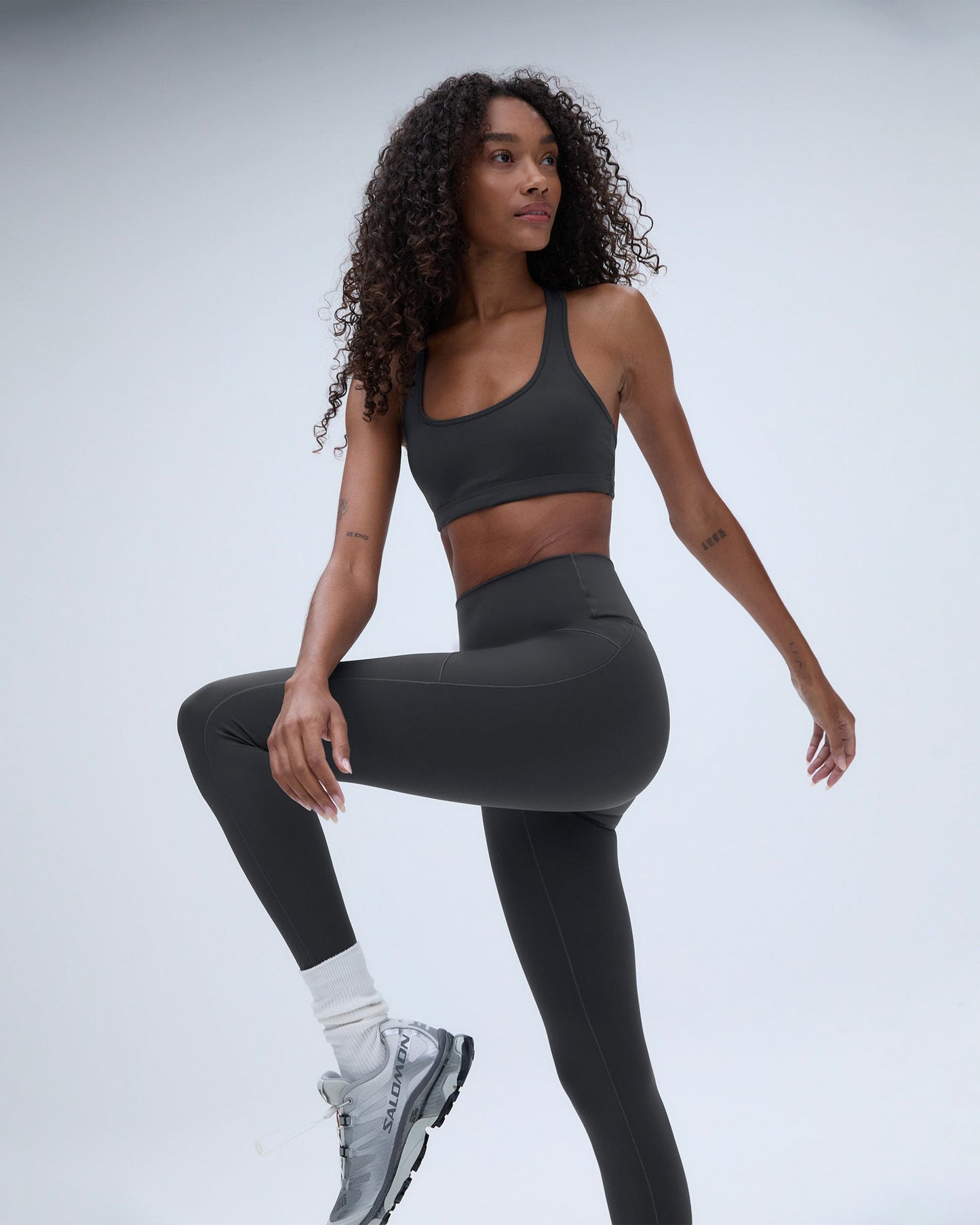 Ultimate Seam Detail Zip Pocket Leggings - Graphite Grey
