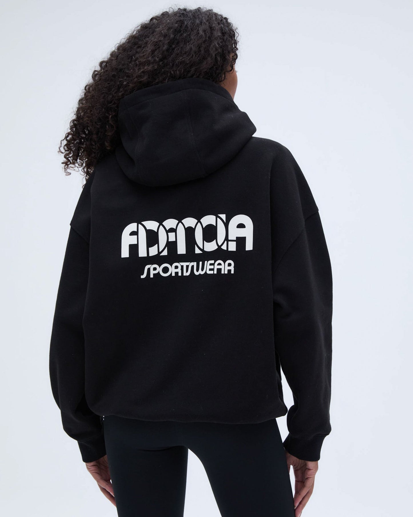 Sportswear Oversized Hoodie - Black/Marshmallow White
