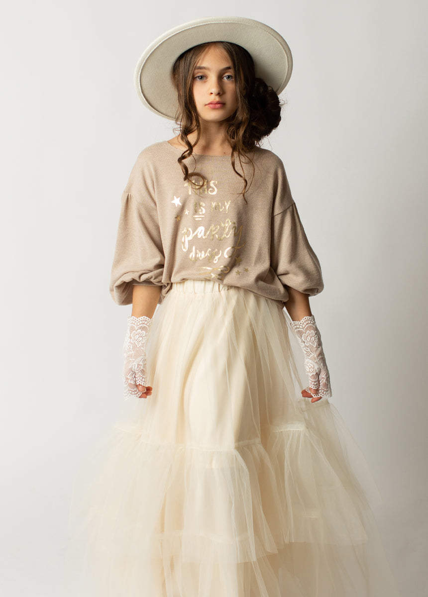 Lacy Gloves in Cream