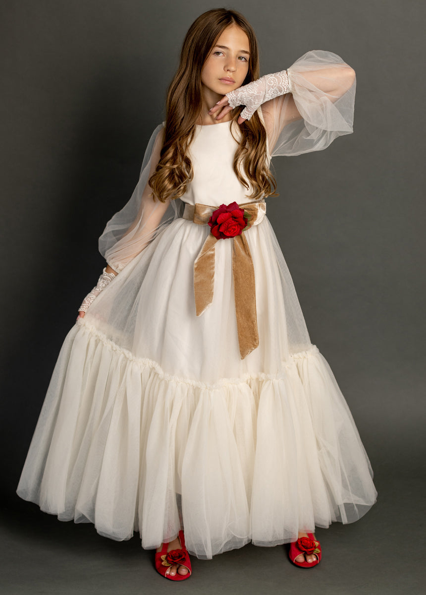 Lacy Gloves in Cream